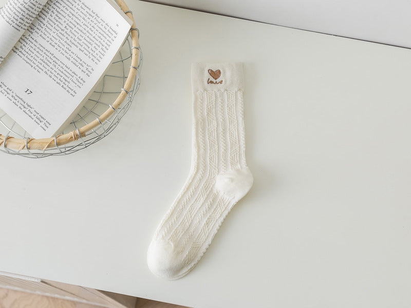 Stockings In Women's Stockings Embroidered With Reverse Yarn