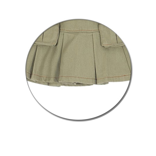Women's Retro Multi-pocket Workwear Denim Skirt