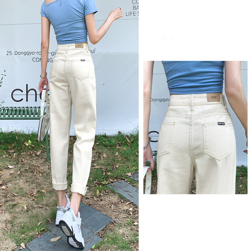 Autumn High-waist Straight-leg Harlan Radish Daddy Women's Pants