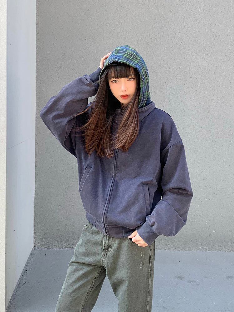 Retro Cleanfit Sweater til mænd og kvinder, niche-design hættetrøje