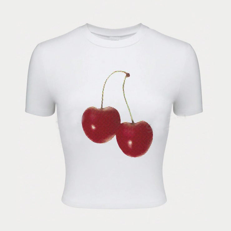 Women's Hot Girl Summer Slim Fit All-match Short Sleeve T-shirt