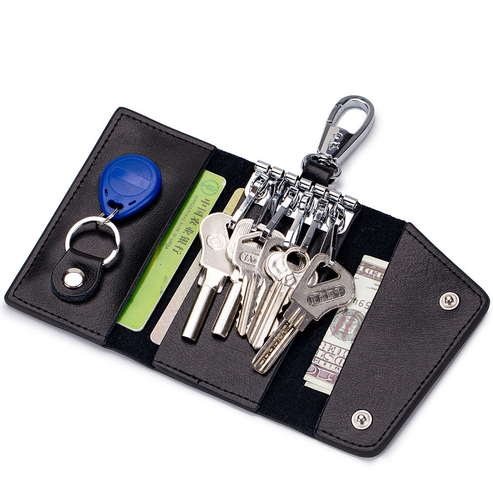 Fashionable Multifunctional Car Key Case Men's Leather