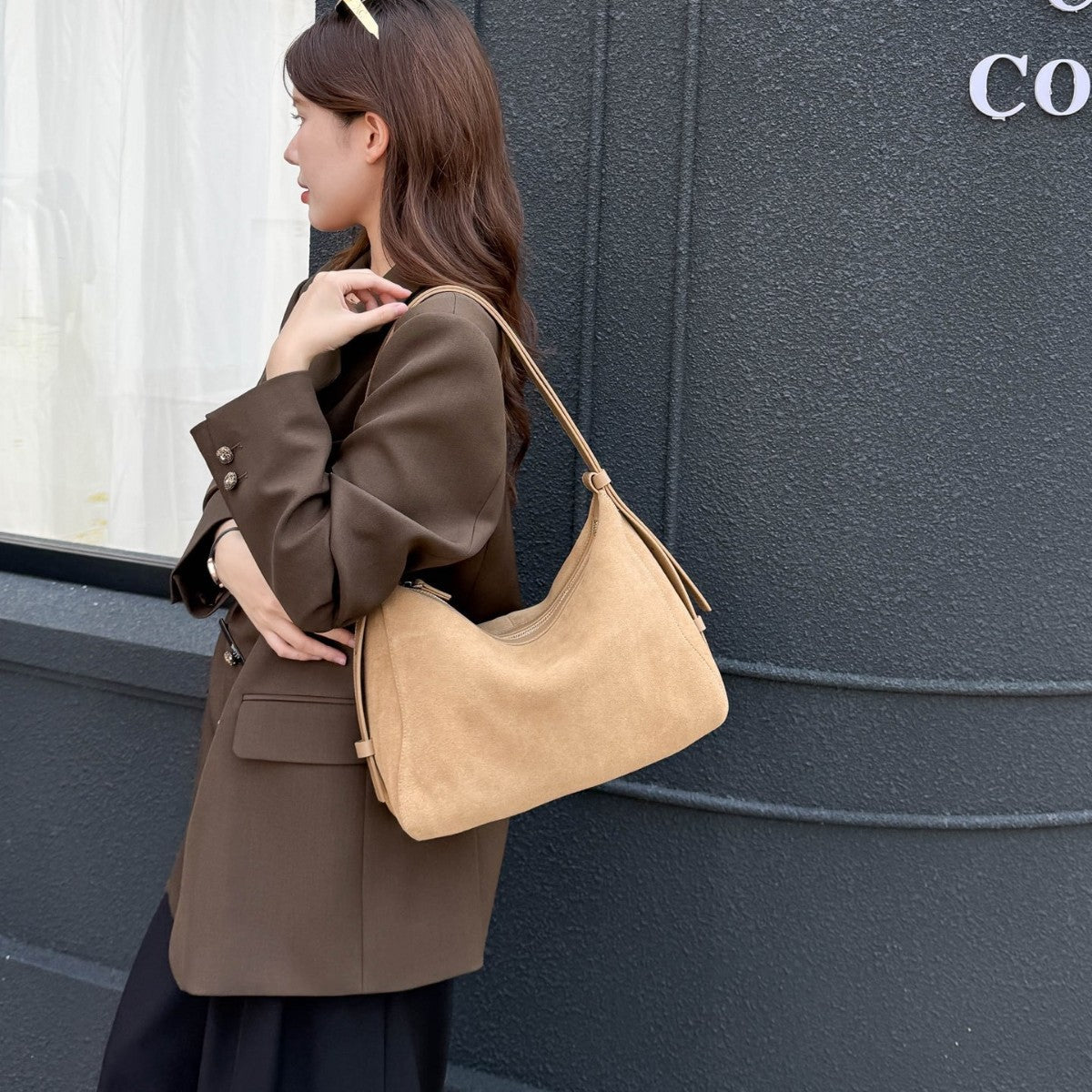 Large-capacity Tote Bag Made From Matte Cowhide