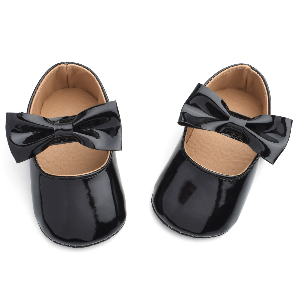 Cute Baby Girl Patent Leather Bowknot Toddler Shoes