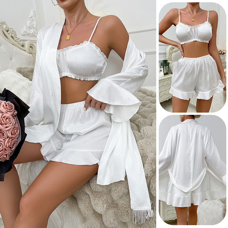 Womens Fashionable Sexy Camisole And Shorts Pajama Set