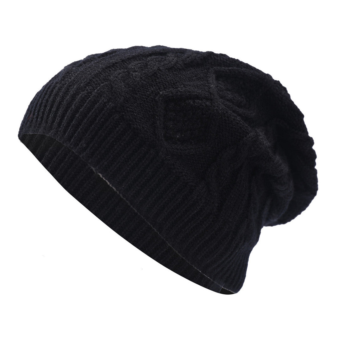 New Pleated Fleece Men's And Women's Knitted Pullover Hat