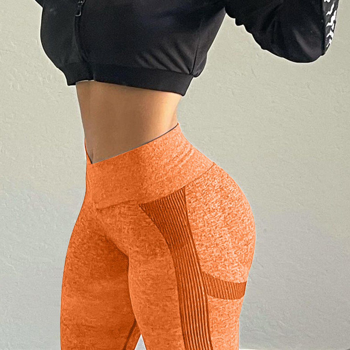European And American Stretch Tight High Waist Running Fitness Pants