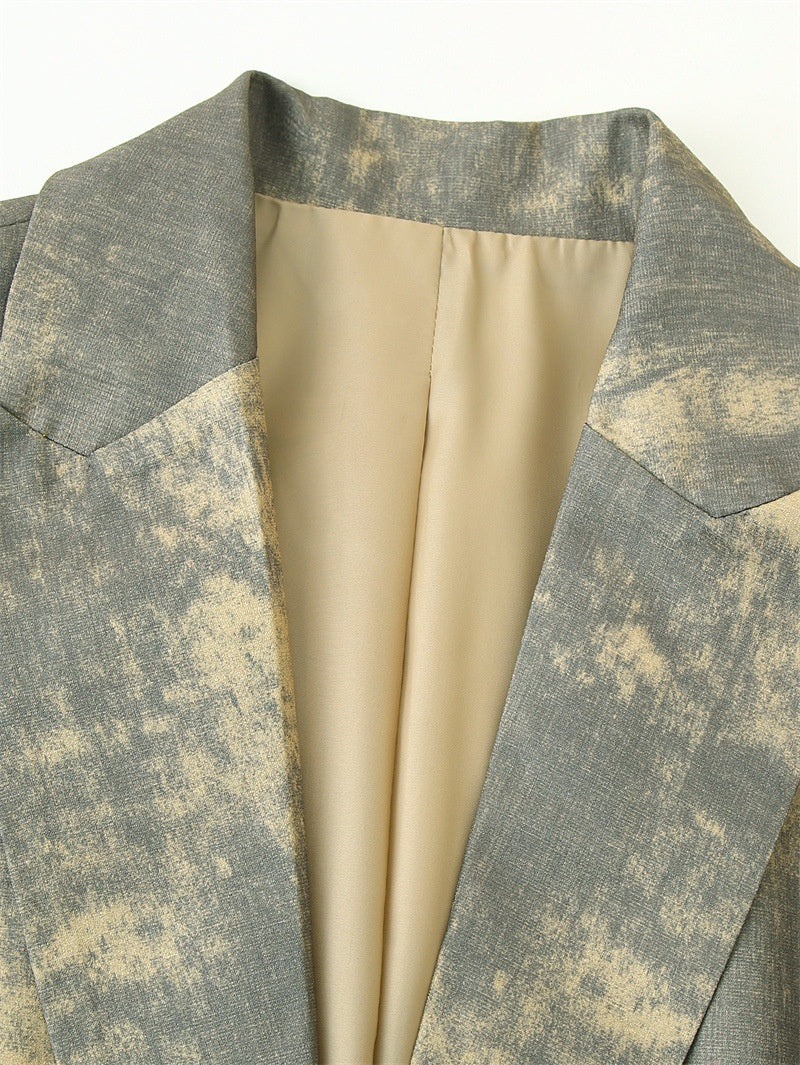 Simple Printed Minimalist Women's Suit Jacket