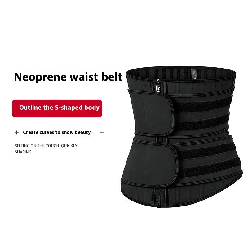 Removable 25 Bone Rubber Belly Band Corset