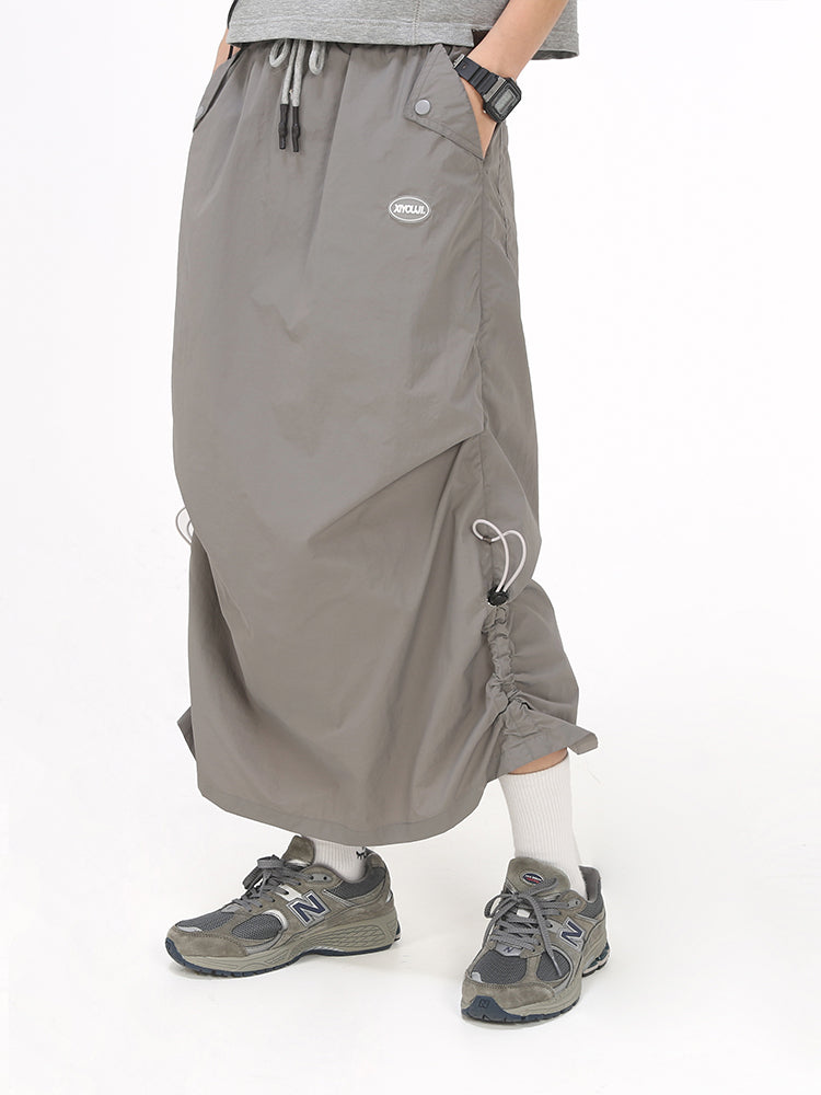 Pile Style Pleated Women's Splash-proof Split Skirt