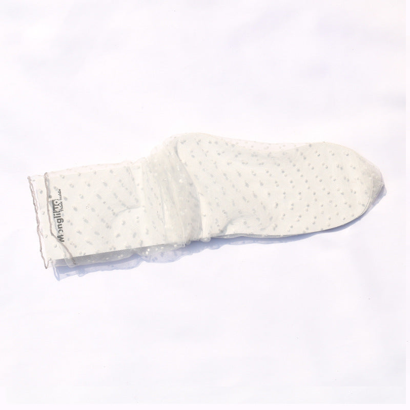 Delicate Mesh Fairy Polka-Dot Glass Stockings
