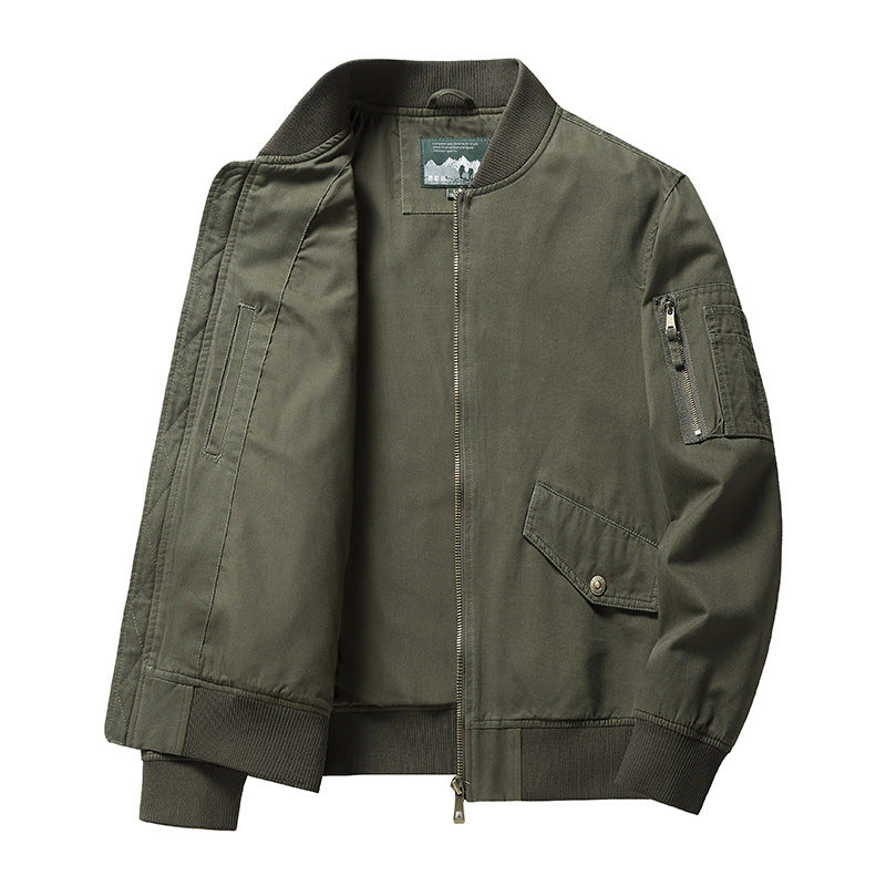 Men's Short Stand Collar Workwear Jacket