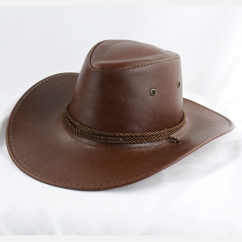 Western Denim Male Hat Double-sided Suede Sun Hat Female Horse Riding Hat
