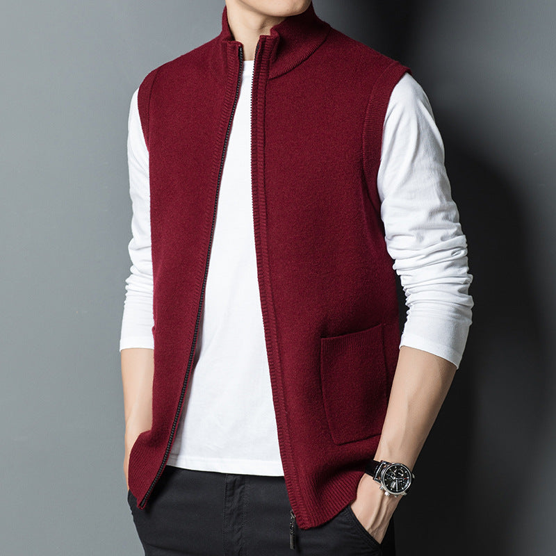 Mens Knitted Wool Thermal Vest