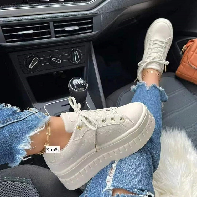 Large Size Round Toe Platform Casual All-match Viscose Shoes