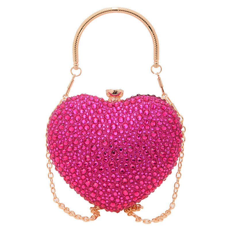 Modedesign Håndtaske med Diamantbesætning til Skulder og Crossbody