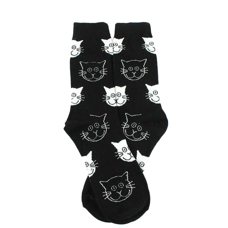 Trendy Cat Socks Personality Women's Cotton Socks