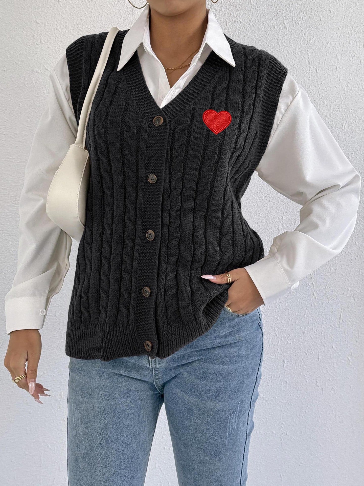 Women's Knitted Cardigan Casual Vest