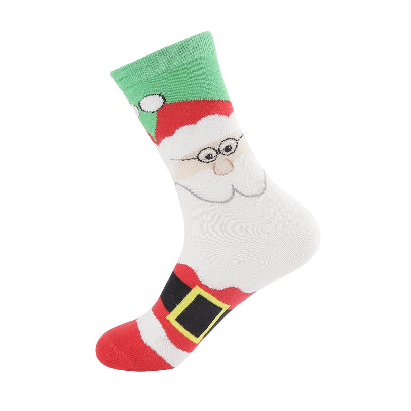Santa Claus Elk Snowman Medium Tube Socks