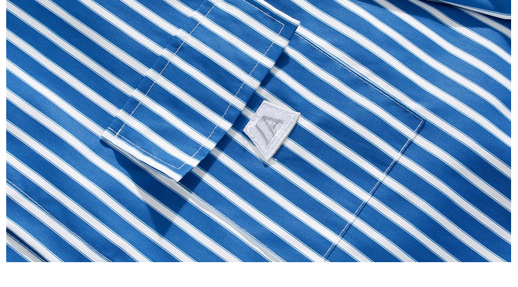 Loose Striped Long-sleeved Shirt For Men