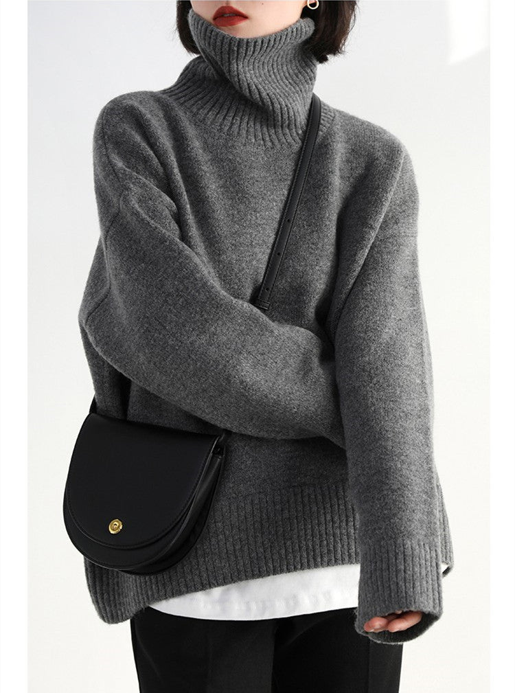 Women's Turtleneck Sweater Vintage Thickened Sweater