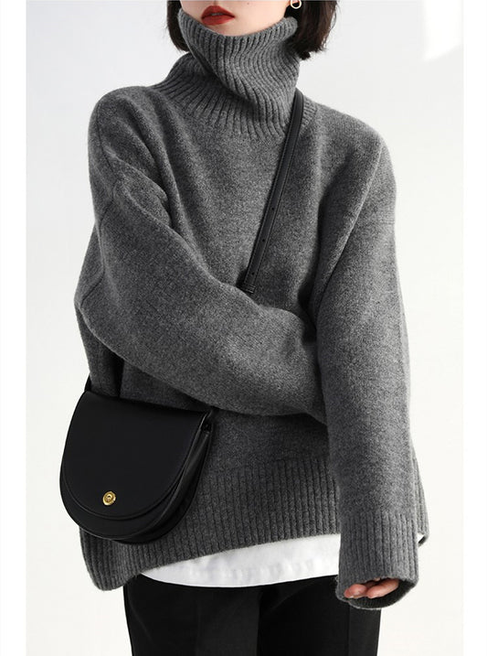 Women's Turtleneck Sweater Vintage Thickened Sweater