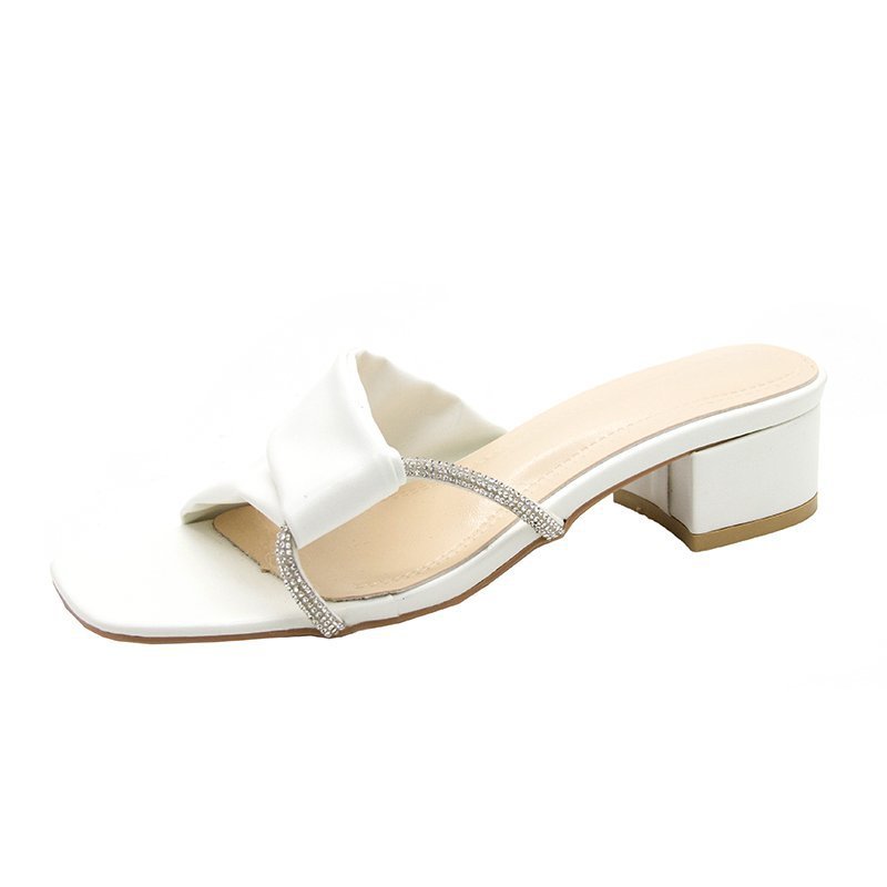 Women's Slope With Thick Heel Toe Square Sandals And Slippers
