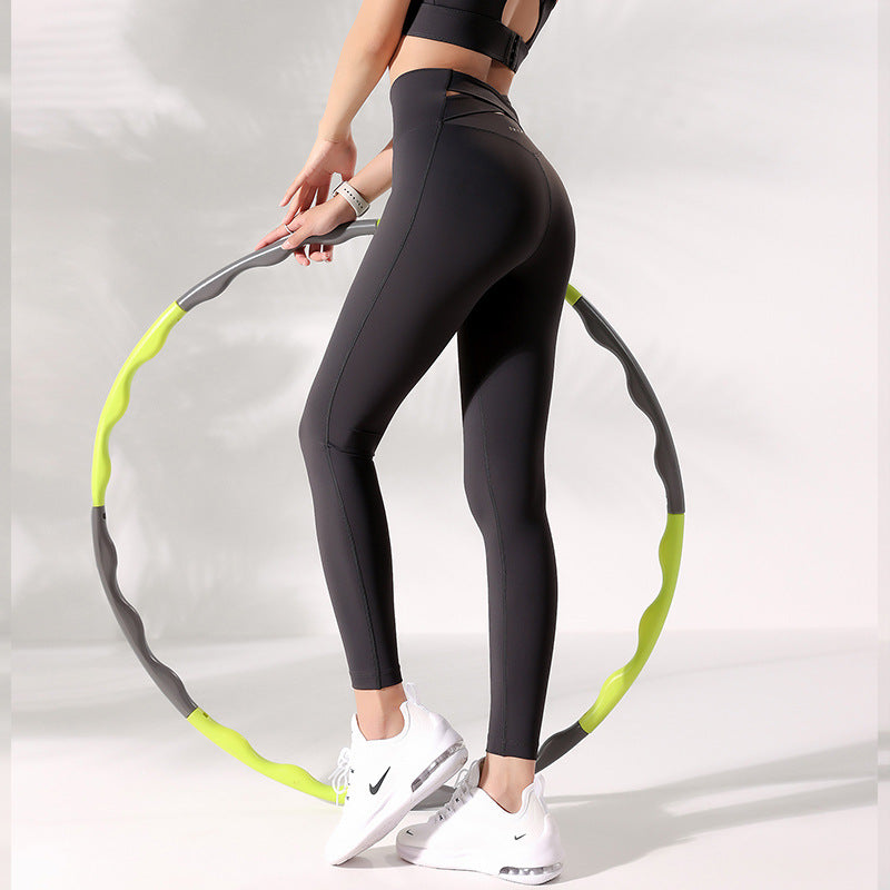 Women's Running Sports Fitness Slimming Back Cross Track Pants
