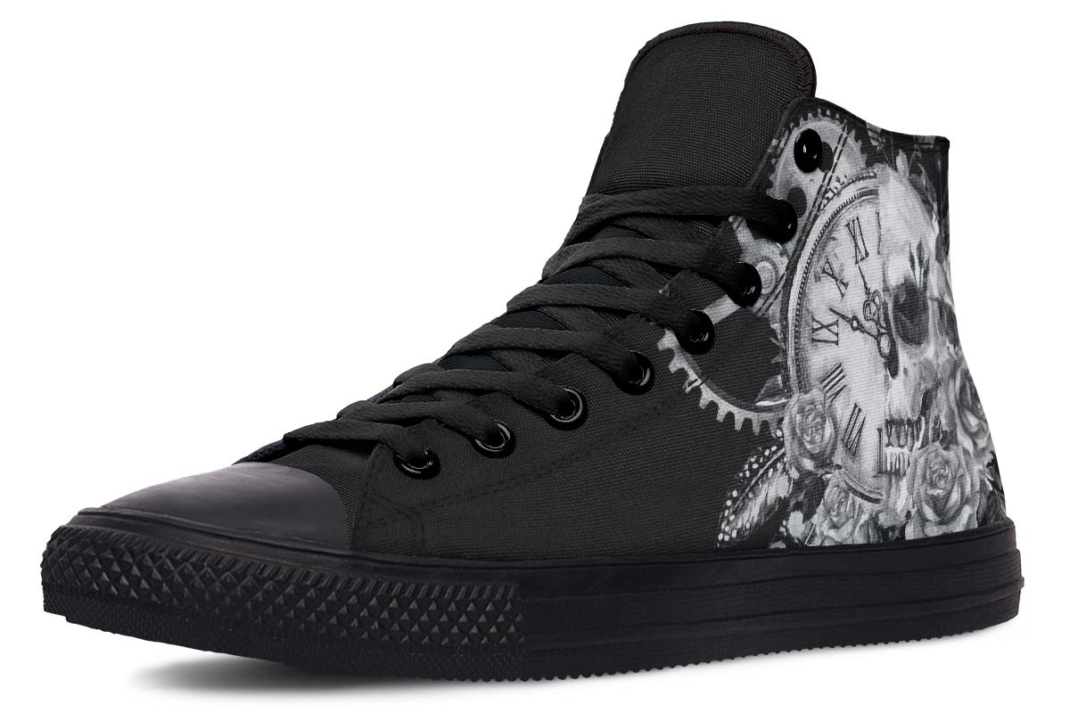 Men's And Women's Fashion Color Printing High-top Canvas Shoes