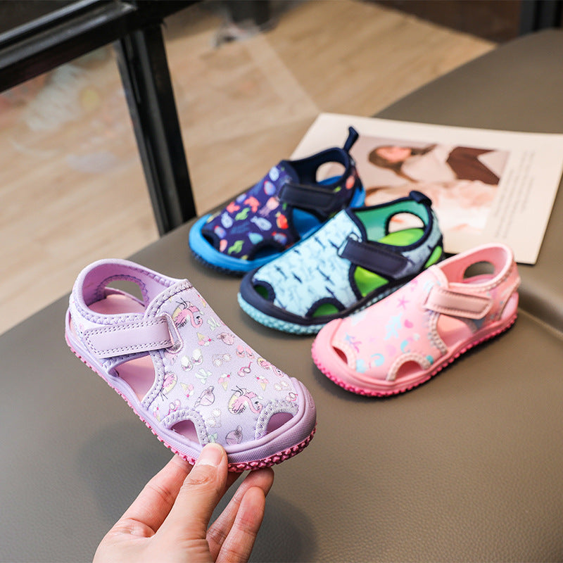 Children's Sandals Soft Bottom Breathable Anti-collision Beach Shoes