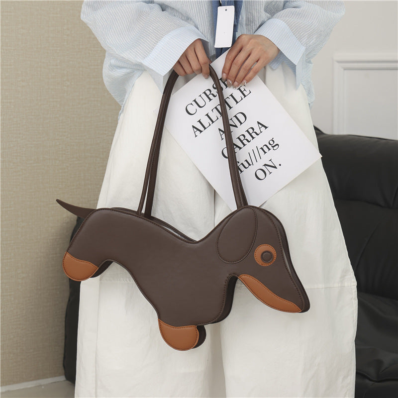 Sausage Dog Vintage Portable Shoulder Bag