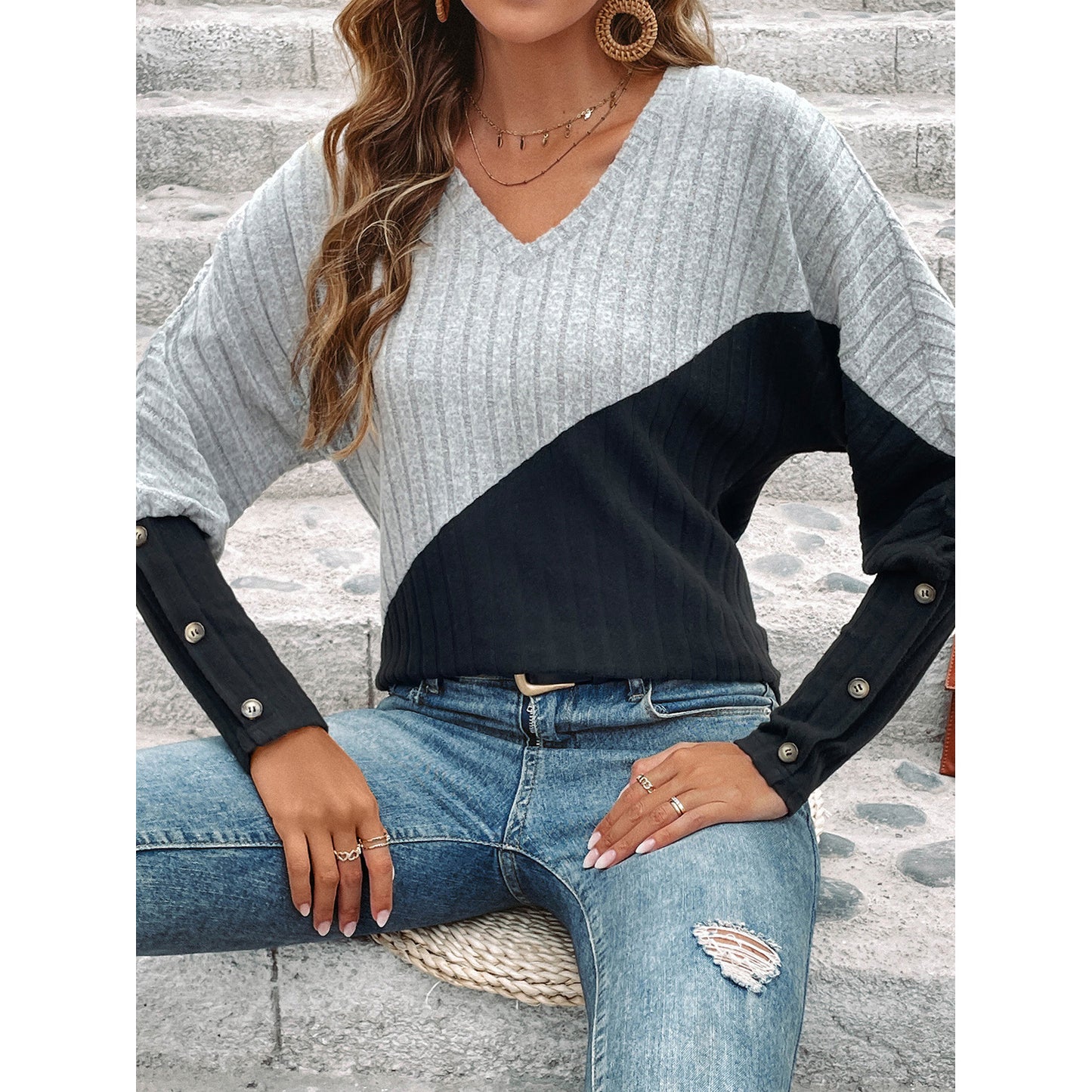 New Long Sleeve Waist Slimming And Tight Sweater