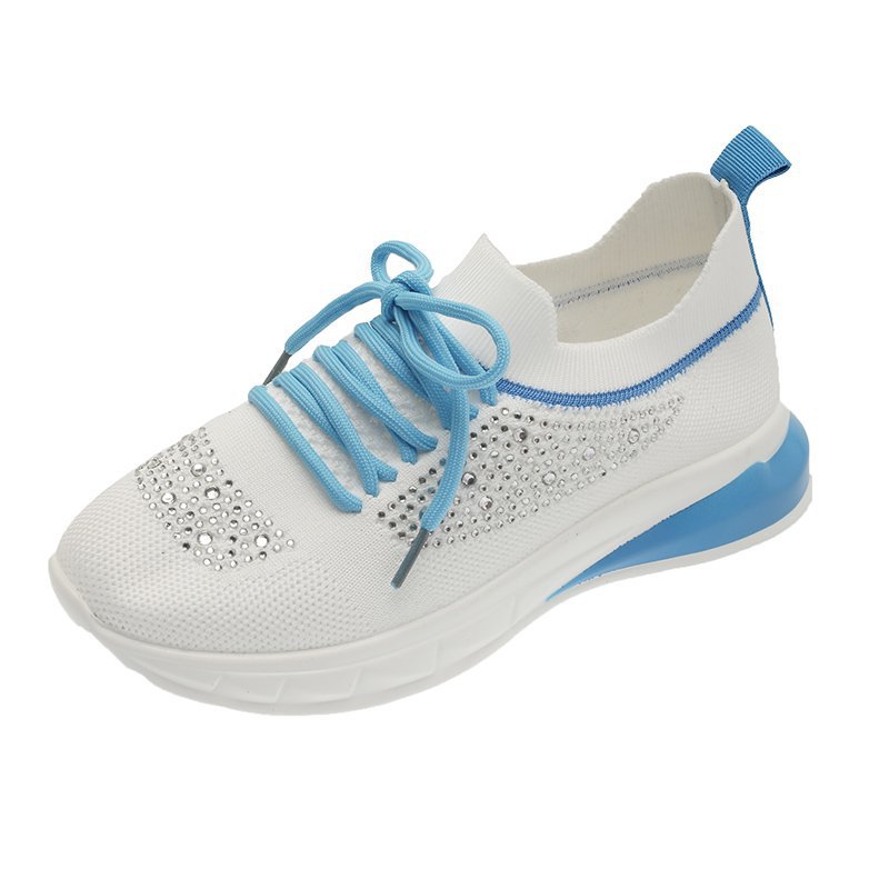 Sommer ny stil Rhinestone Casual Sko Dame Gåsko Strømpe Sportssko