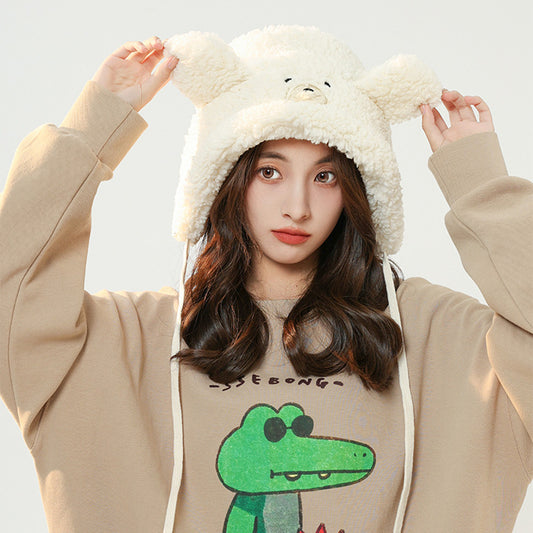 Women's Cute Trendy Plush Hat With Bear Ears