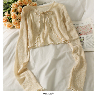 Bow Tie Short Fungus Edge Small Shawl
