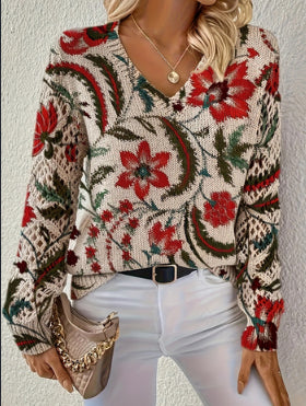 Printed Casual Cape Coat Cardigan Sweater