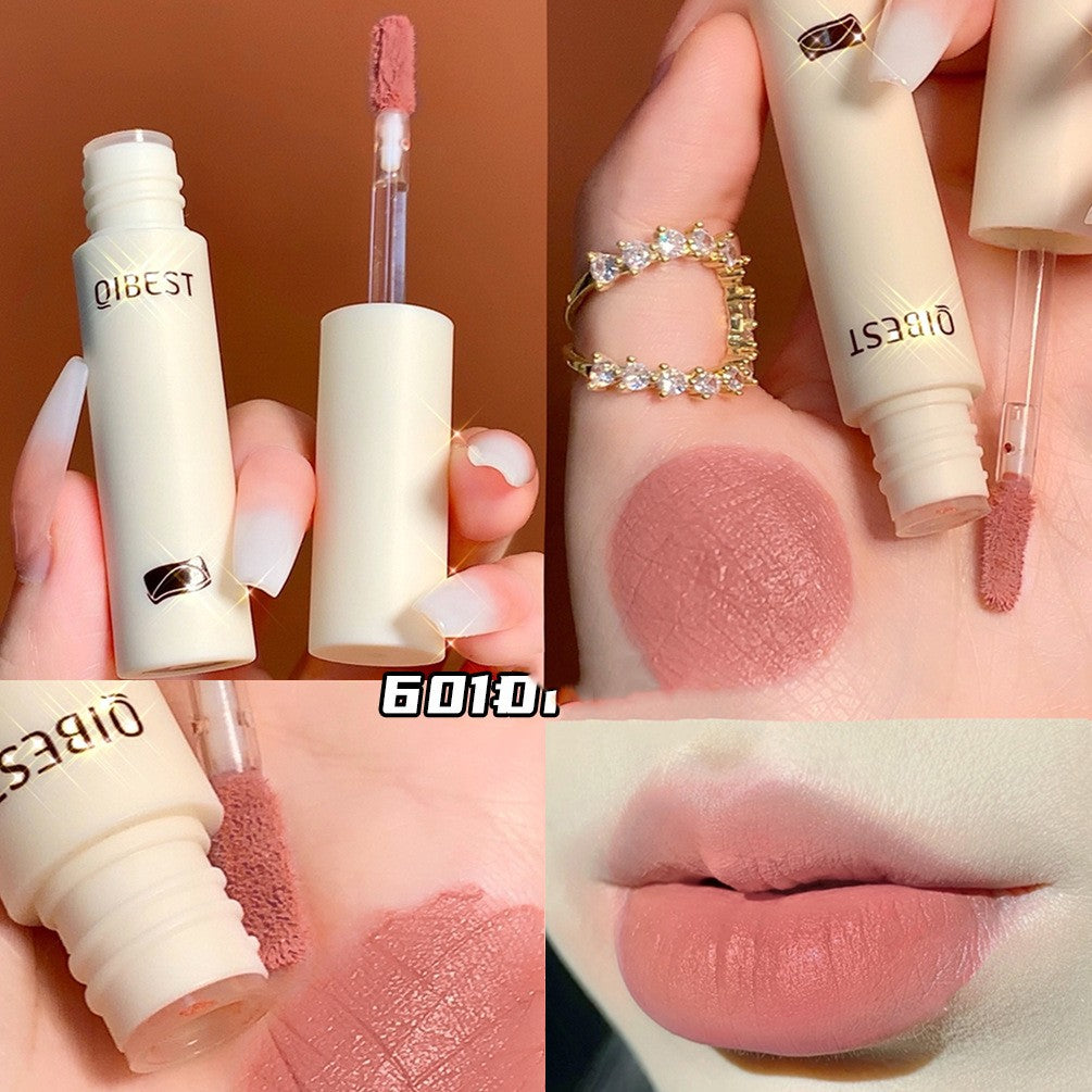 Lipgloss med en mat overflade, der ikke er let at falme