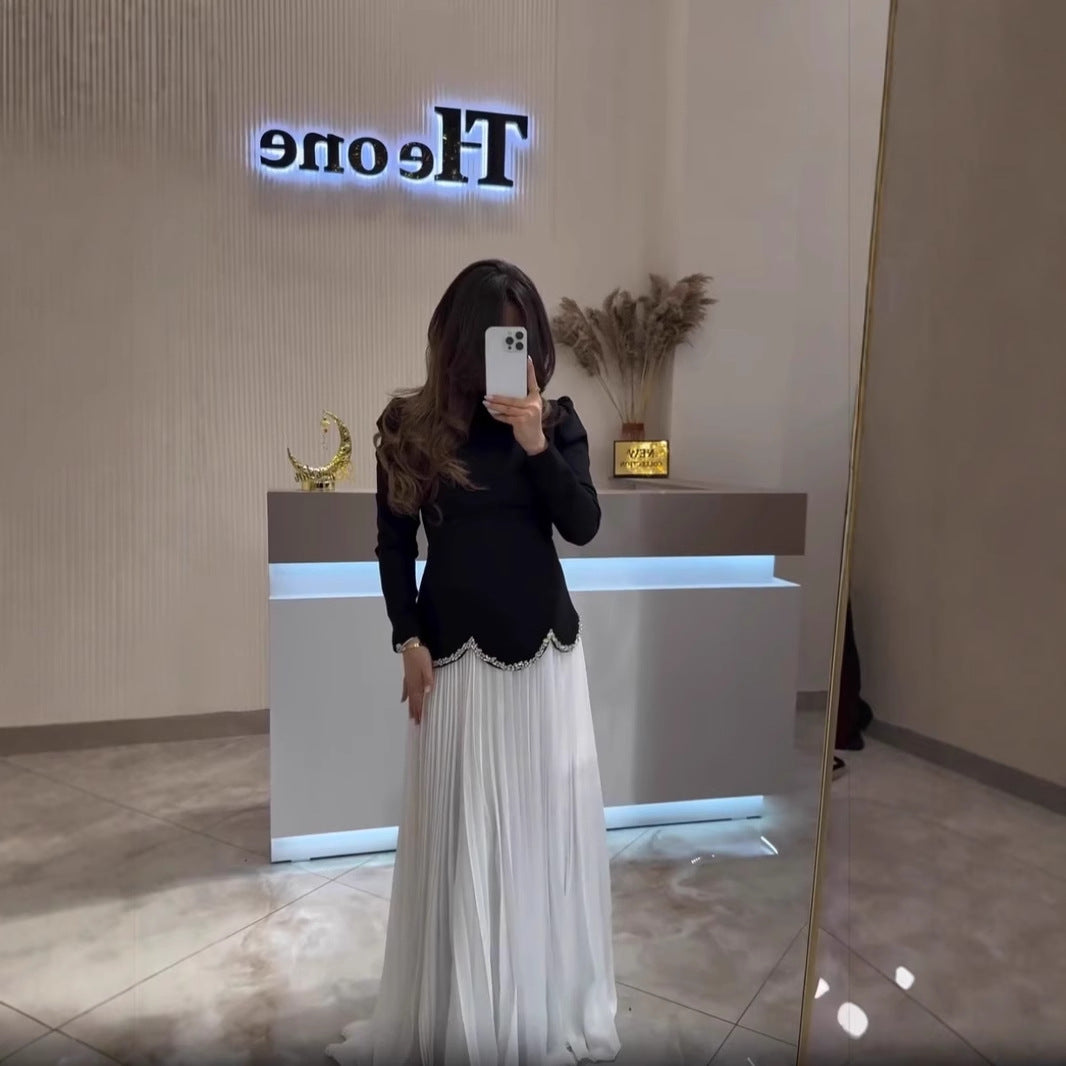 Heavy-duty Irregular Long Skirt Set For Women