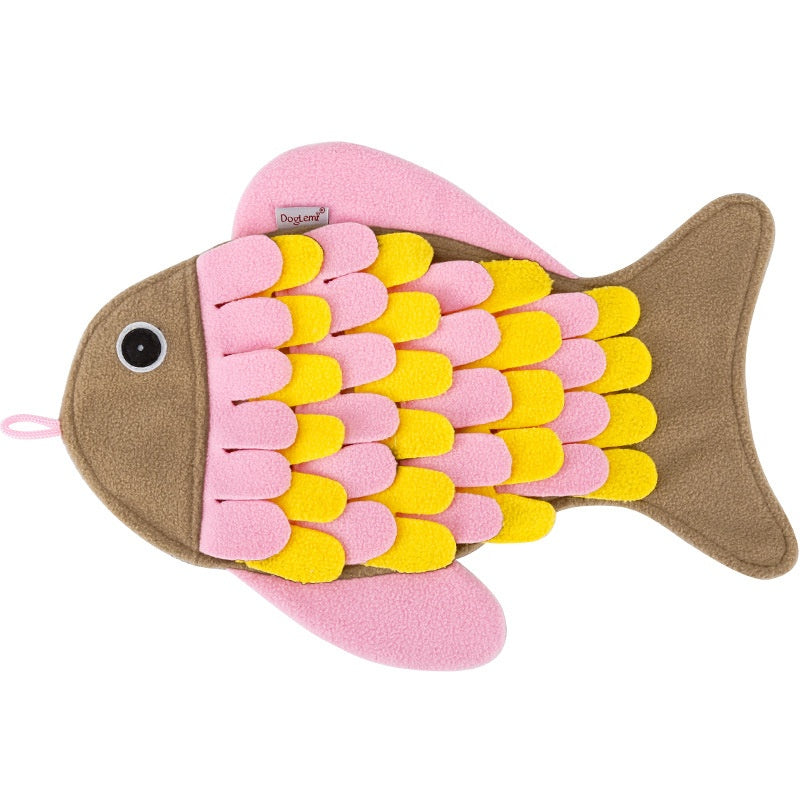 Jouet d'entraînement pour chat en forme de poisson avec couverture odorante Bol à nourriture jouet