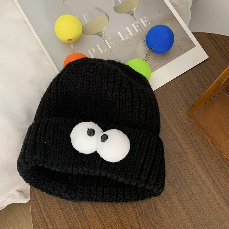 Funny Couple Style Knitted Hat Makes Your Face Look Smaller