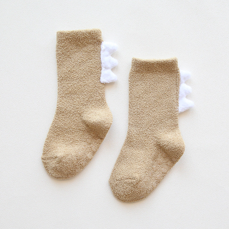 Thickened Coral Fleece Floor Socks For Babies Perfect For Fall And Winter