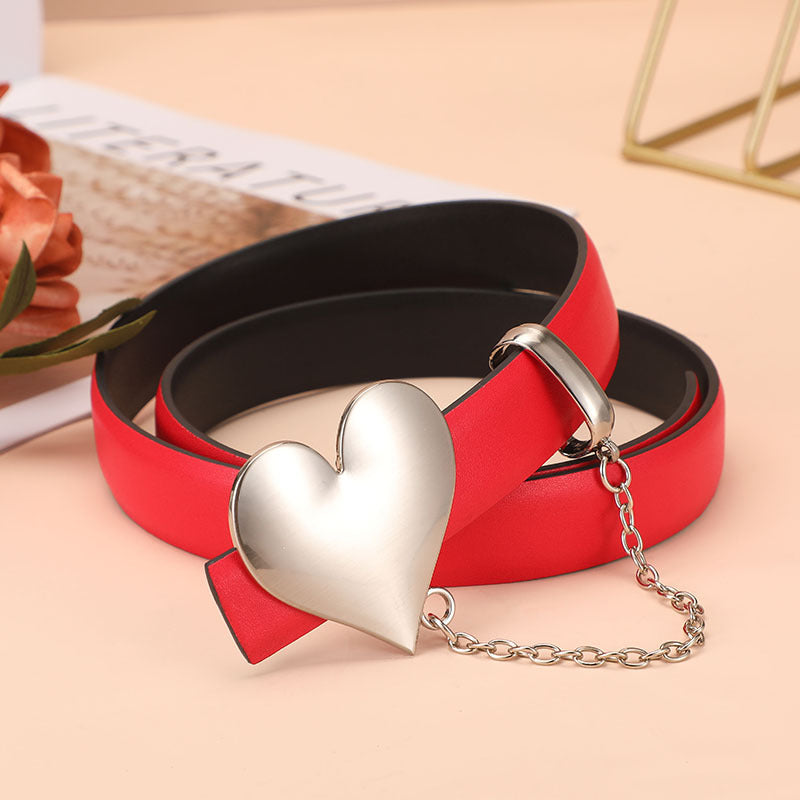 Women's Simple All Match Smooth Buckle Belt