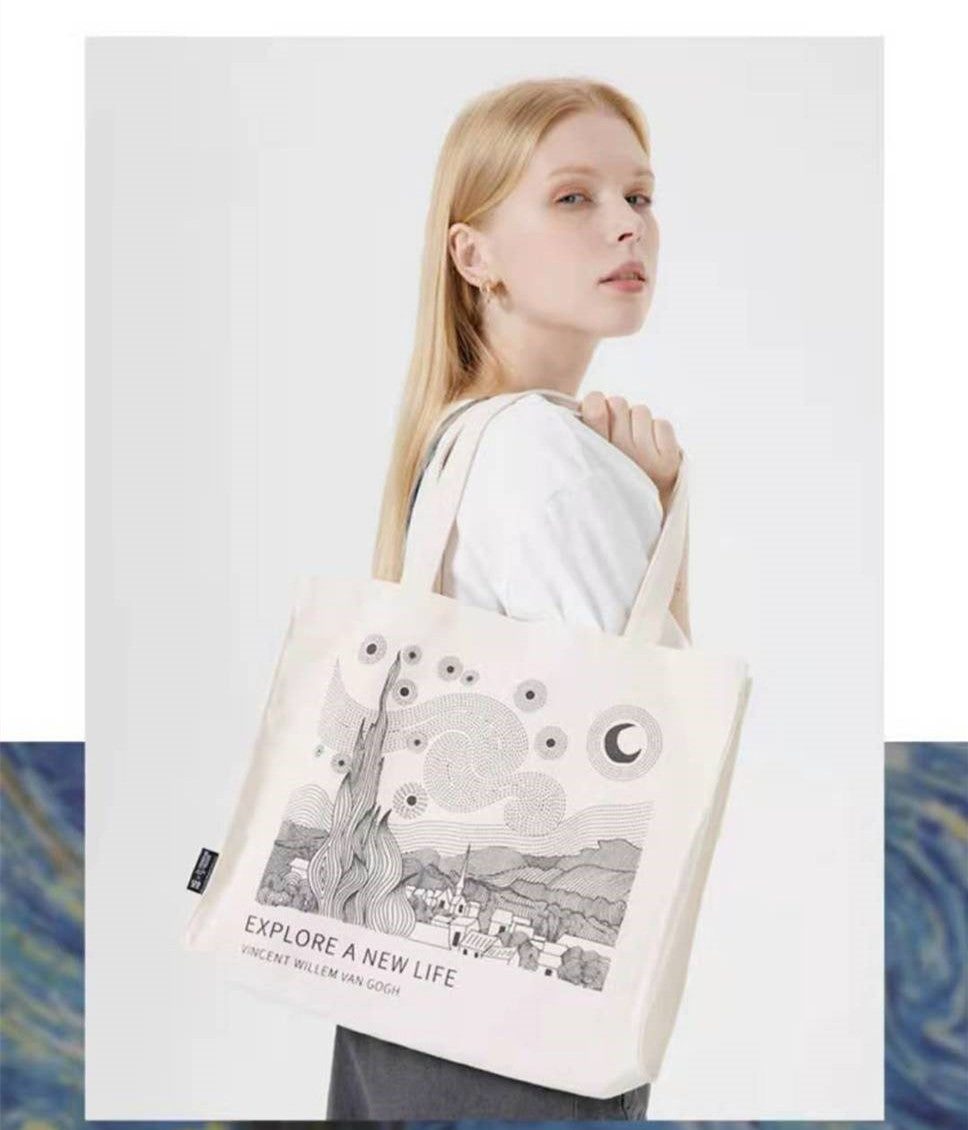 One-shoulder Art Student Commuting To Work Summer Girl Thick Canvas Bag