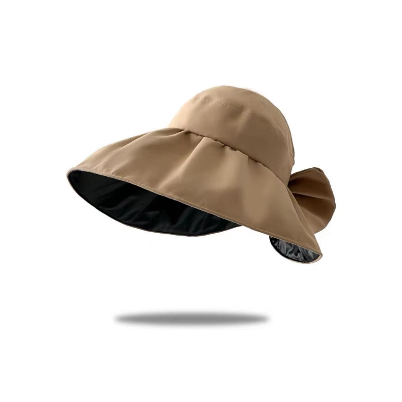 Bow Air Top Bucket Hat Vinyl Sun Protective Sunshade
