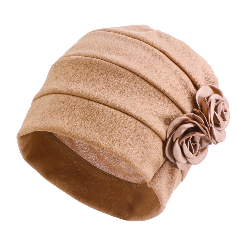 Ethnic Headscarf Chemotherapy Two Flower Headgear