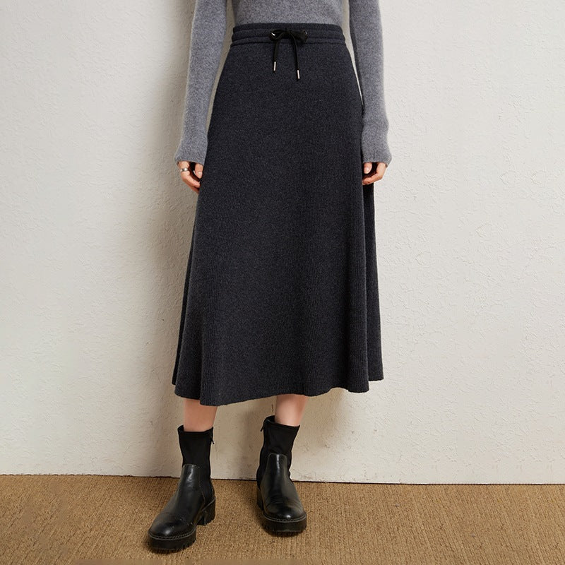 Fashionable Cashmere Knitted Skirt For Women