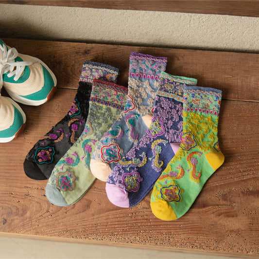 New Retro Pattern Bubble Socks