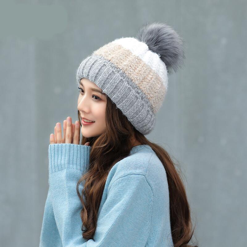 Women's Winter Thick Warm All-match Wool Beanie