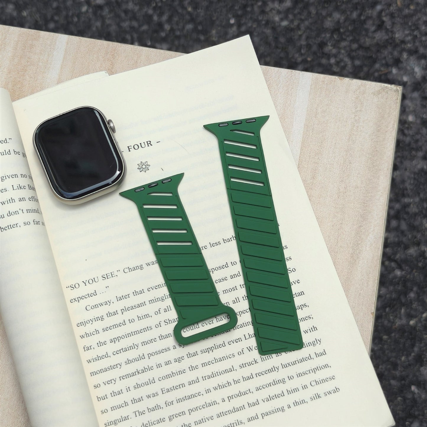Applicable Twill Silicone Magnetic Watch Band