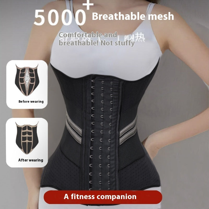 Sports Fitness Waist Shaping Three Breasted Breathable Latex Closing Belt